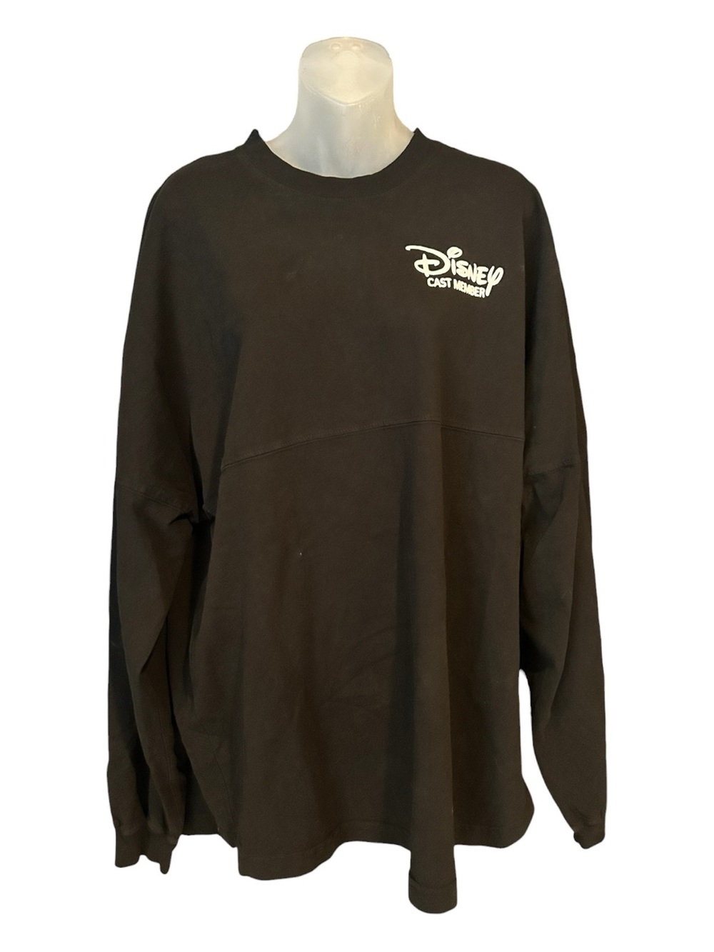 Disney Parks Spirit Jersey Cast Member Black Long Sleeve Shirt Adult Size XL